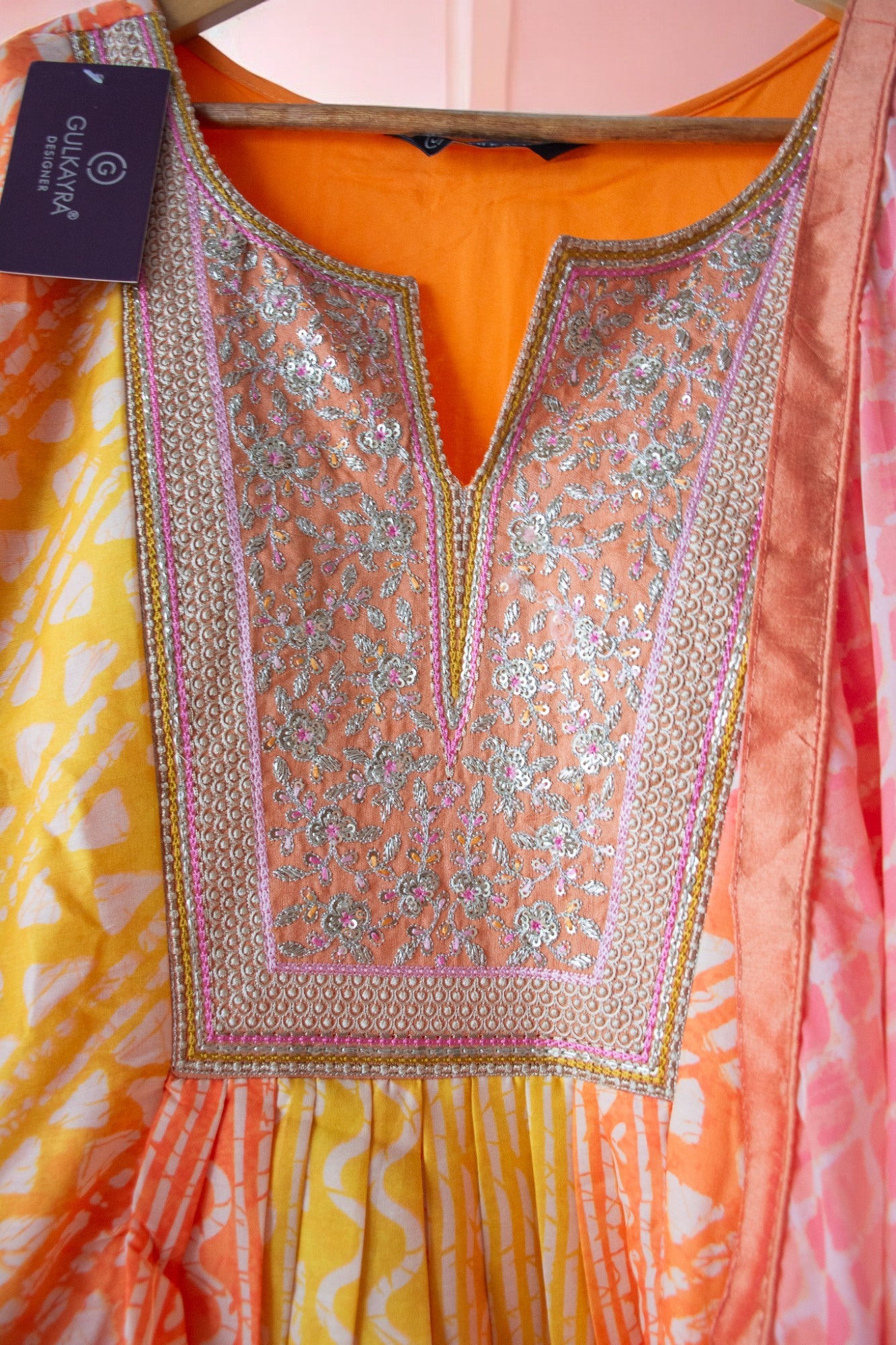 Gulkayra Designer Real Muslin Digital Print Gown with Dupatta