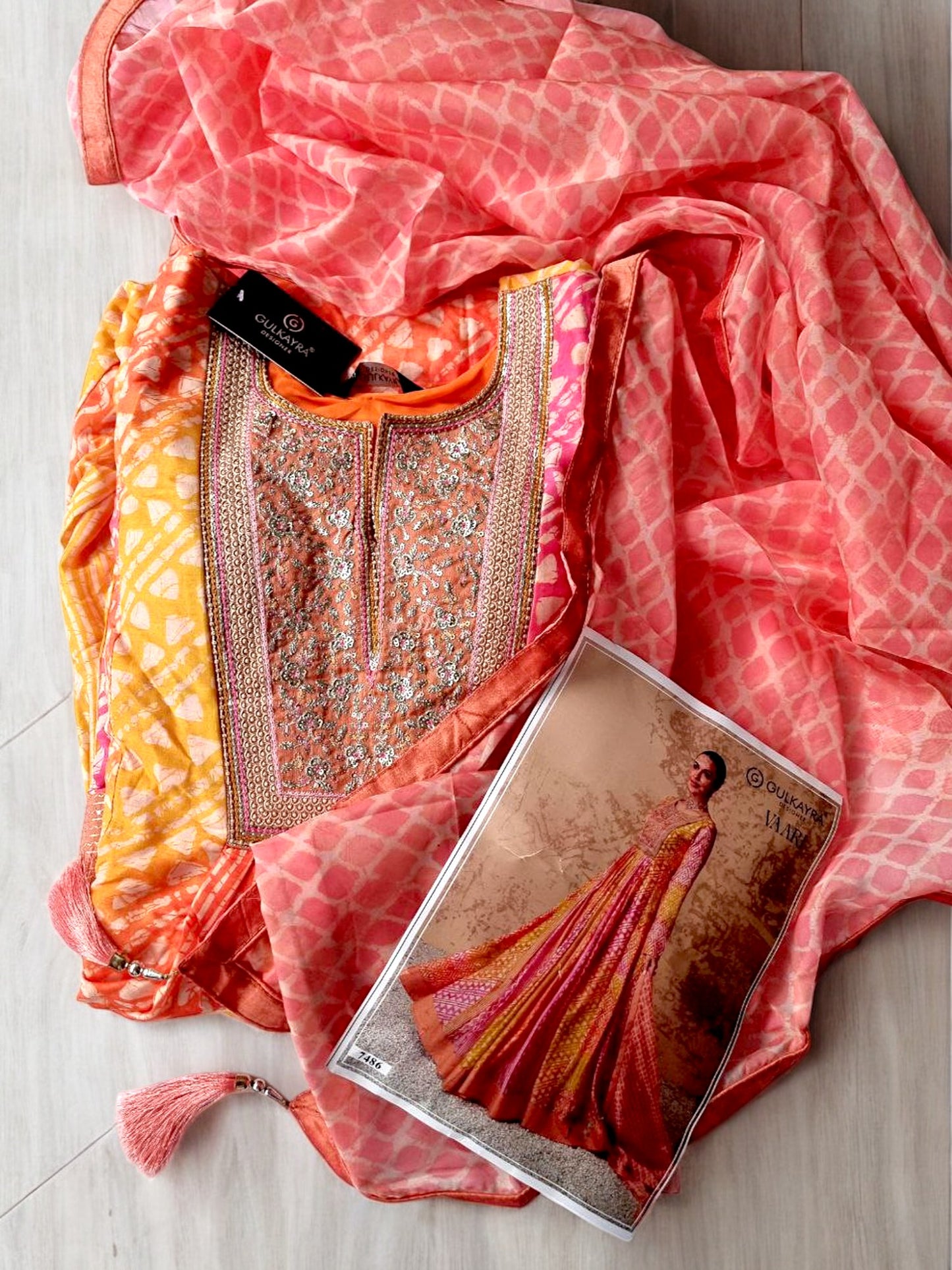 Gulkayra Designer Real Muslin Digital Print Gown with Dupatta