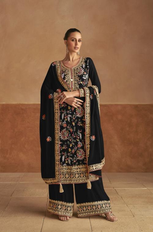 Gulkayra LAHZA Real Chinon Suit with Embroidery Work