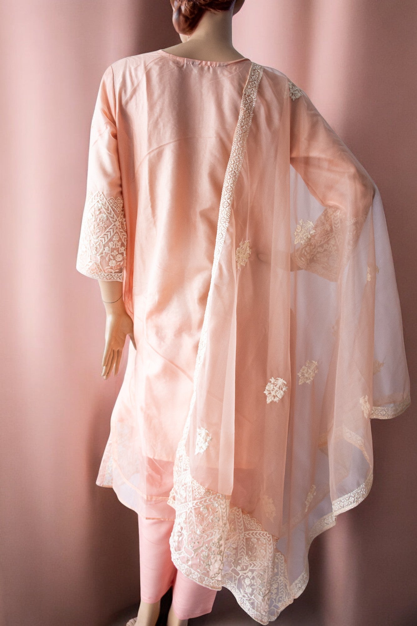 HUSNARA Georgette with Exclusive Zari, Thread  and Sequence Embroidery Work  Bottom & Inner Dress