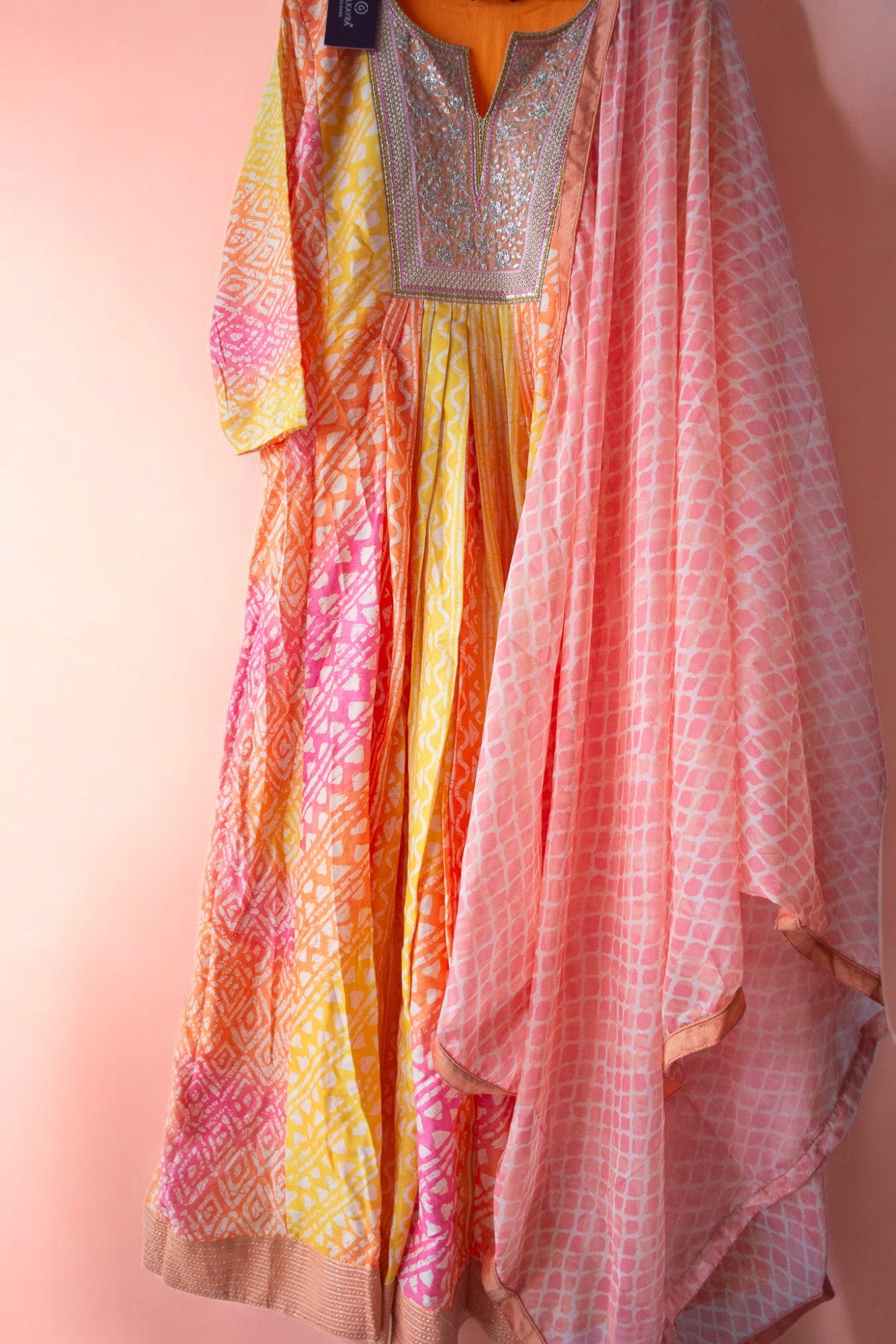 Gulkayra Designer Real Muslin Digital Print Gown with Dupatta