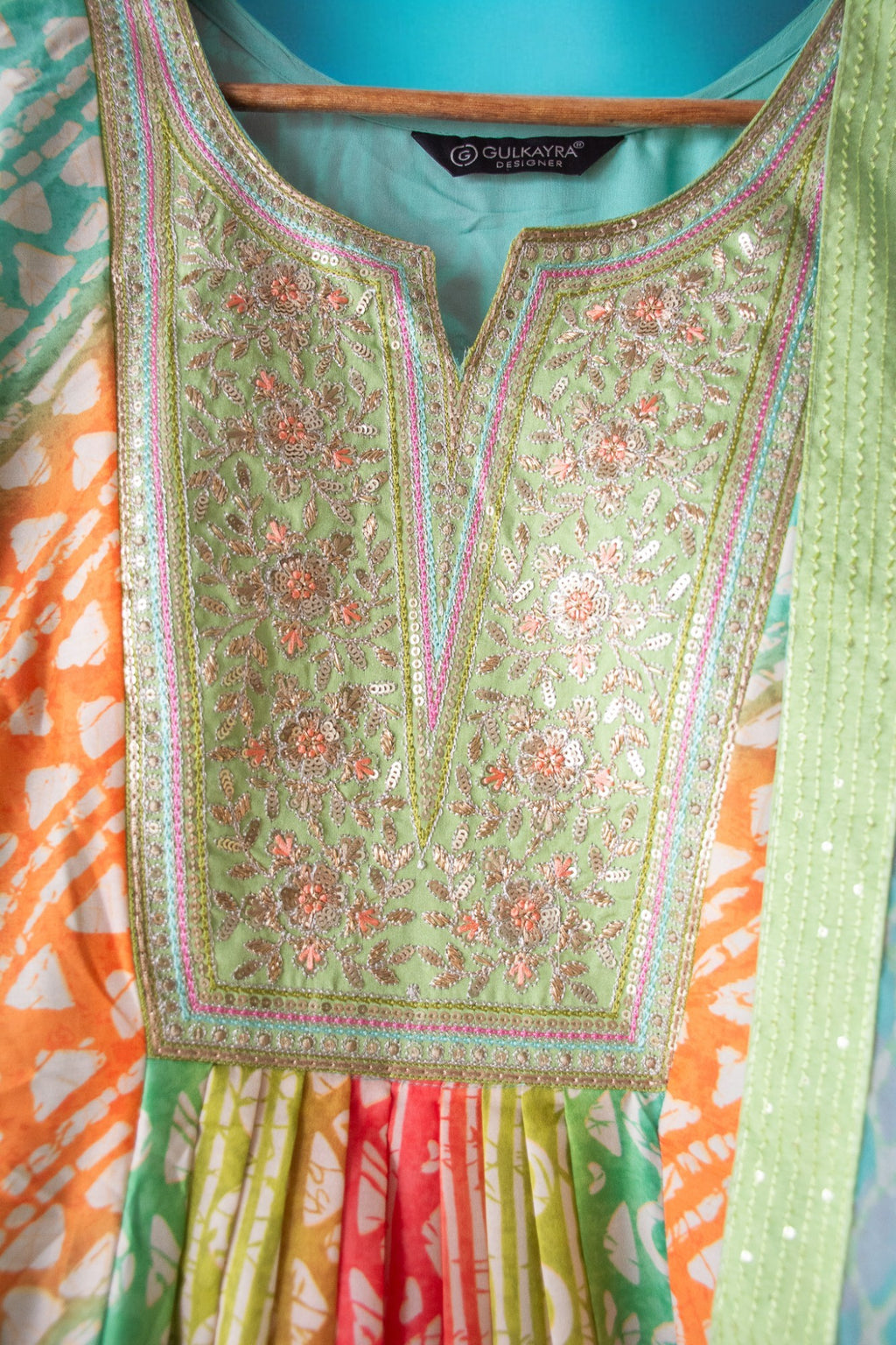 Gulkayra Designer Real Muslin Digital Print Gown with Dupatta