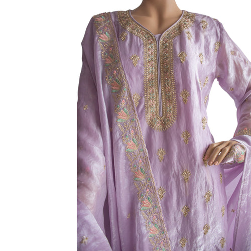 Canton Georgette with Exclusive Zari, Thread & Embroidery Dress