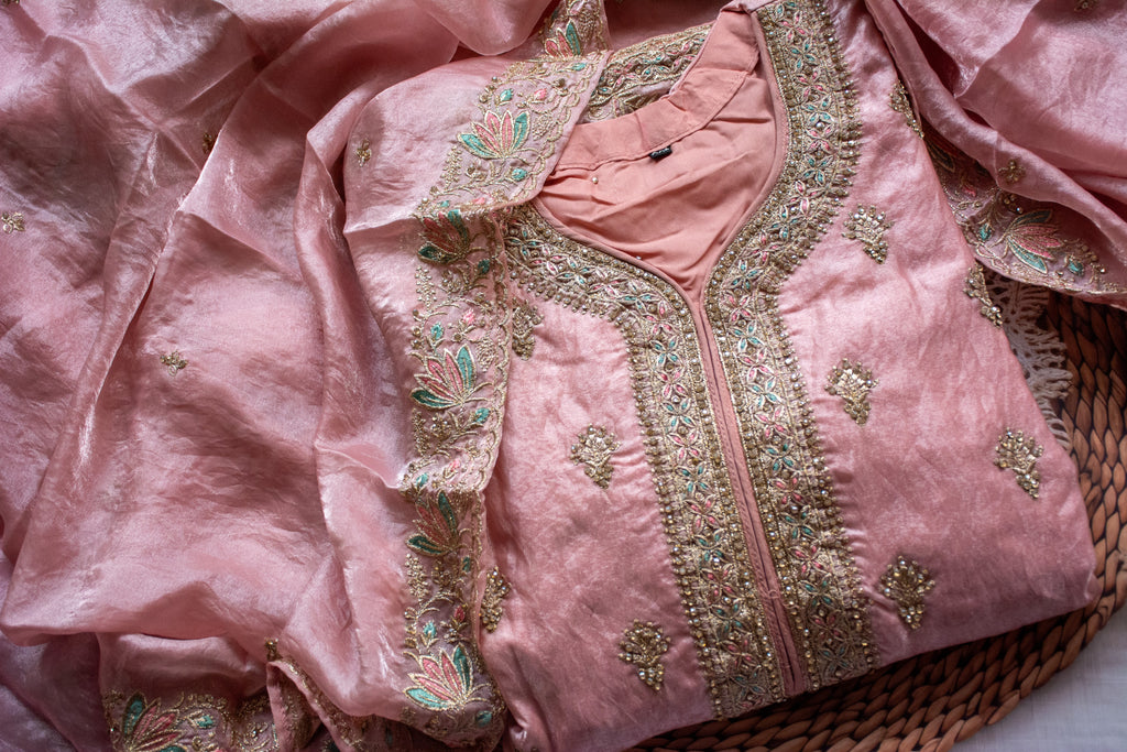Canton Georgette with Exclusive Zari, Thread & Embroidery Dress