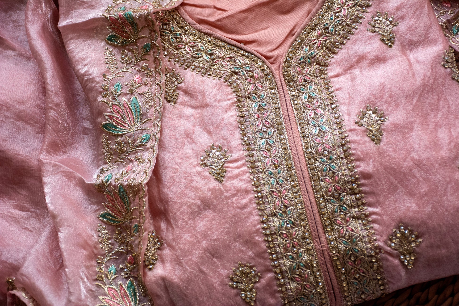 Canton Georgette with Exclusive Zari, Thread & Embroidery Dress