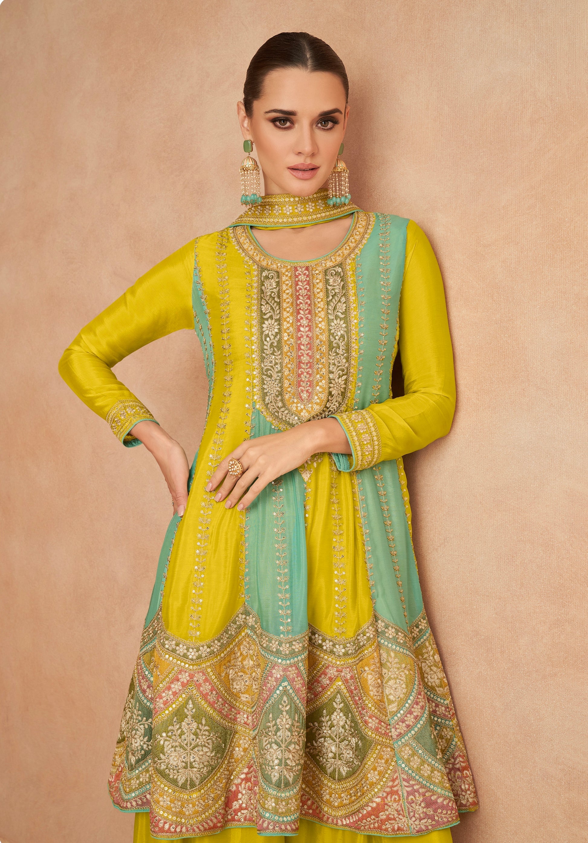 gulkayra designer guzarish real chinnon party wear salwar suits