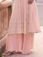 SAYURI AFSANA Yellow Embroidered Readymade Georgette Sharara Suit