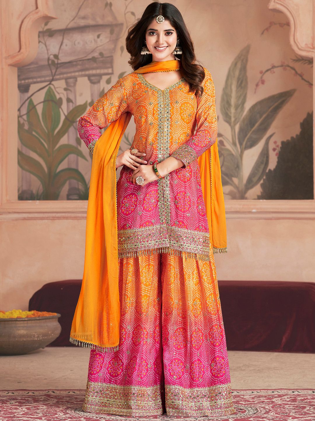 Gulzar Rangeela Printed&nbsp;Readymade Sharara