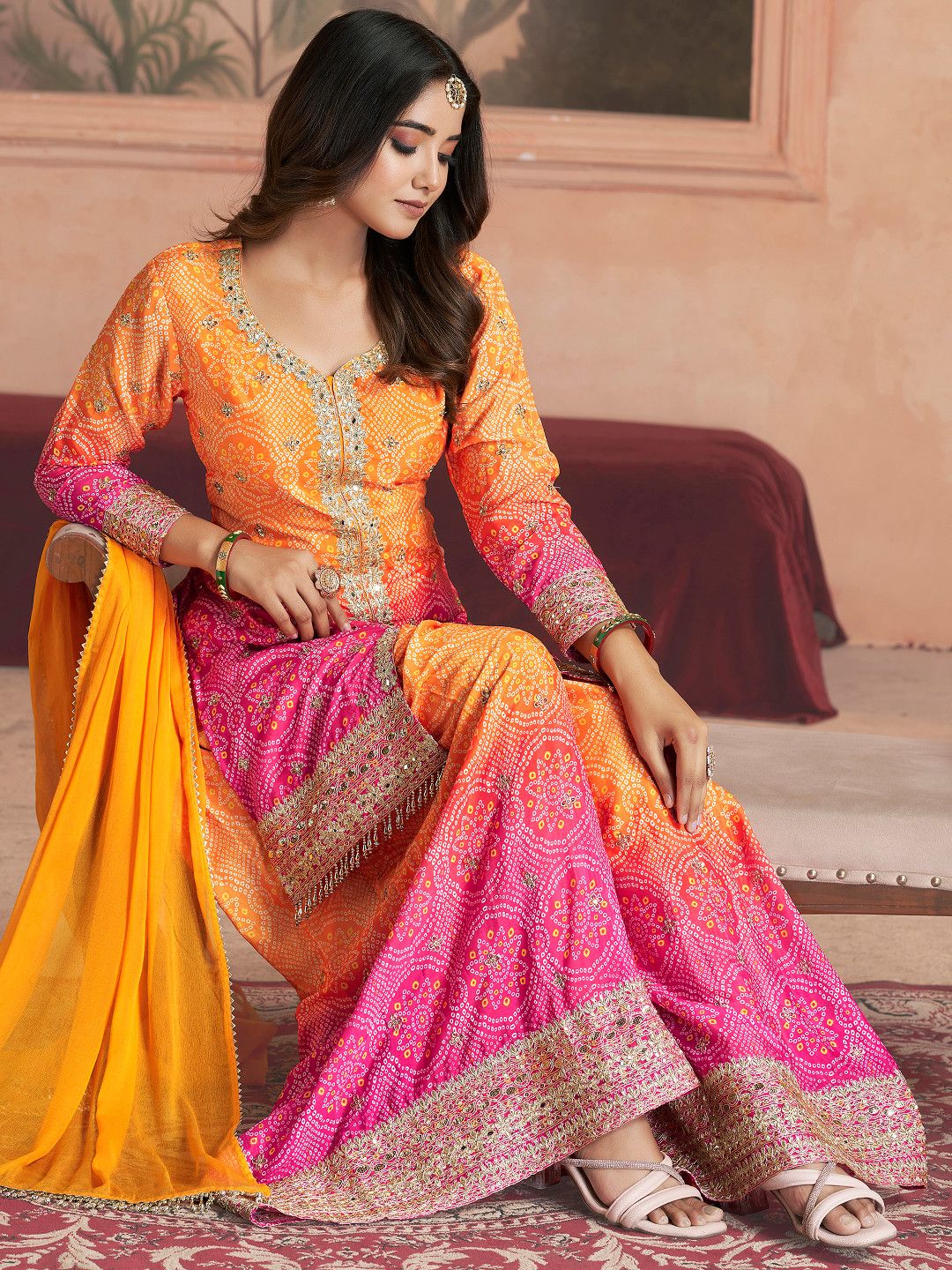 Gulzar Rangeela Printed&nbsp;Readymade Sharara