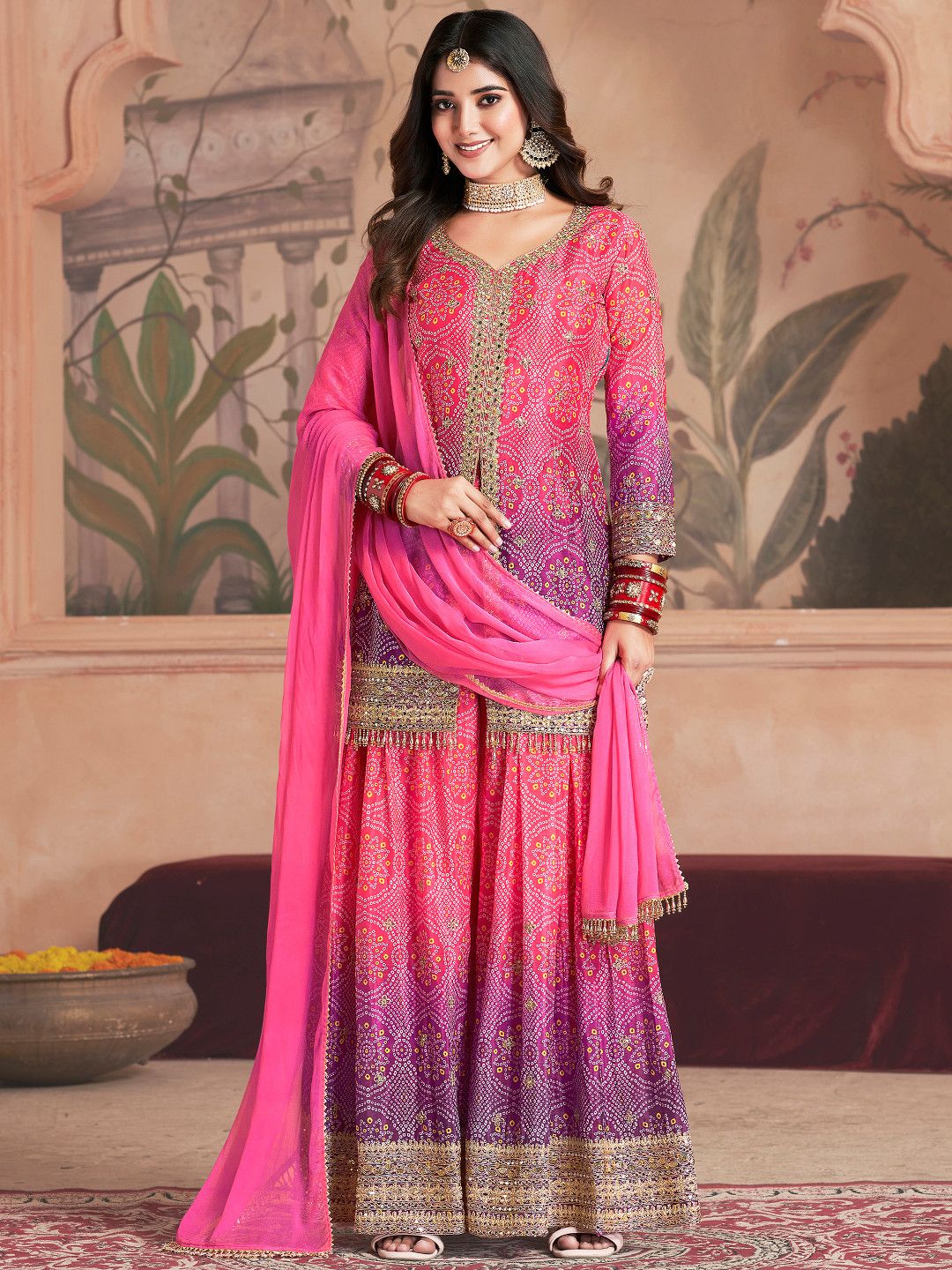 Gulzar Rangeela Printed&nbsp;Readymade Sharara